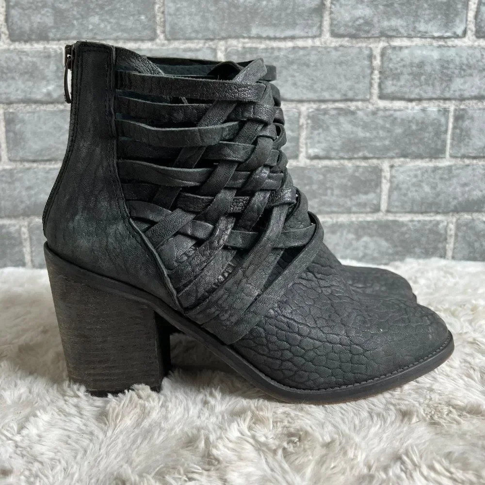 Free People Strappy Carrera Heels Booties Size 40